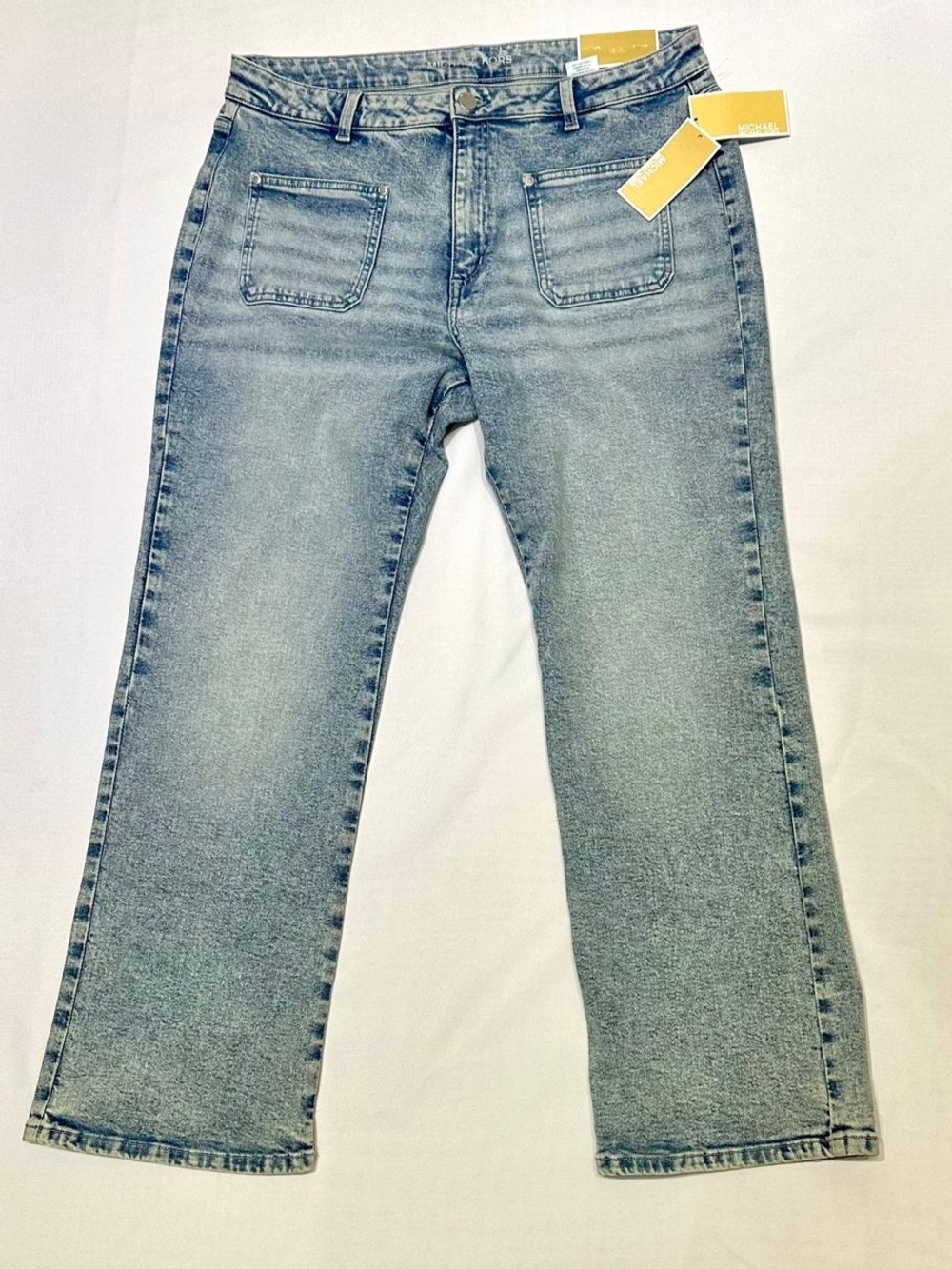 Michael Kors Selma Bootcut Light Blue Washed Denim Jeans
